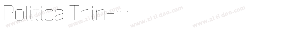 Politica Thin字体转换